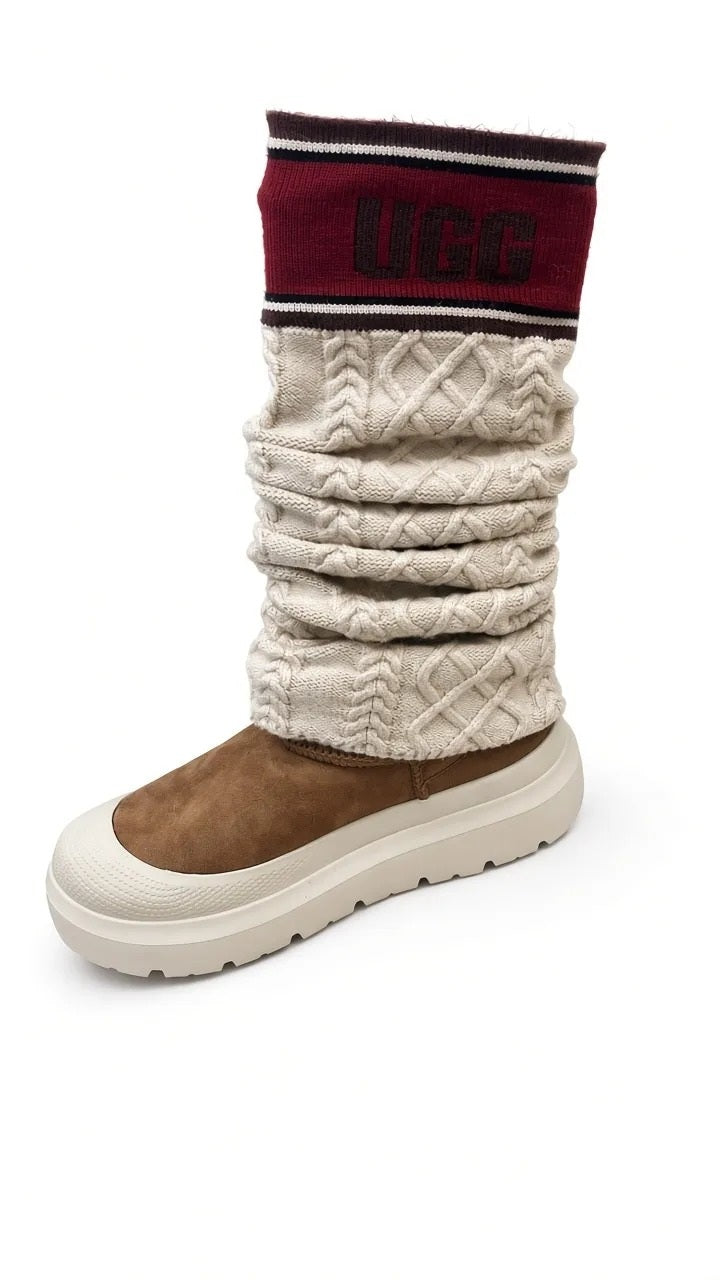 UGG knit sock standing, front view