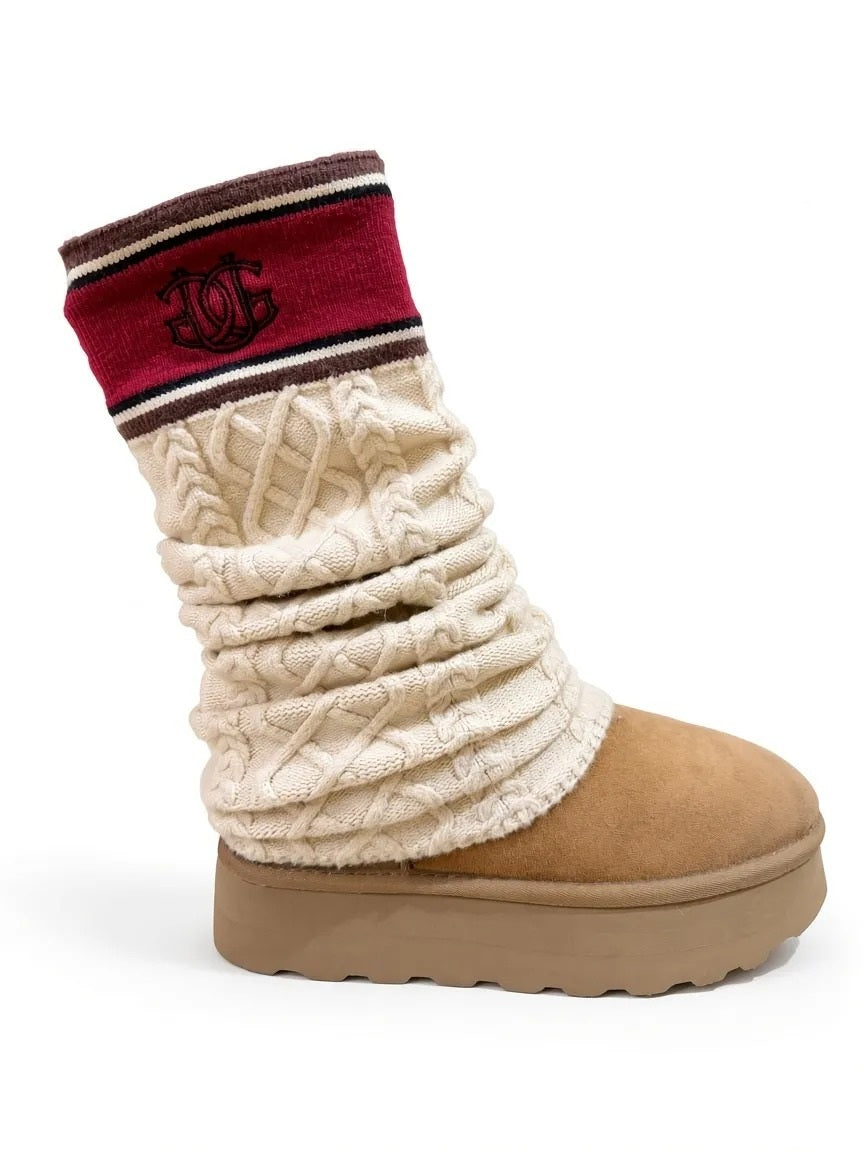 UGG knit sock standing, side view