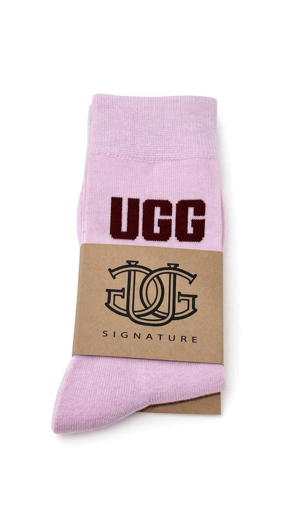 Pink knitted UGG socks