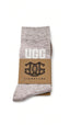 Beige knitted UGG socks