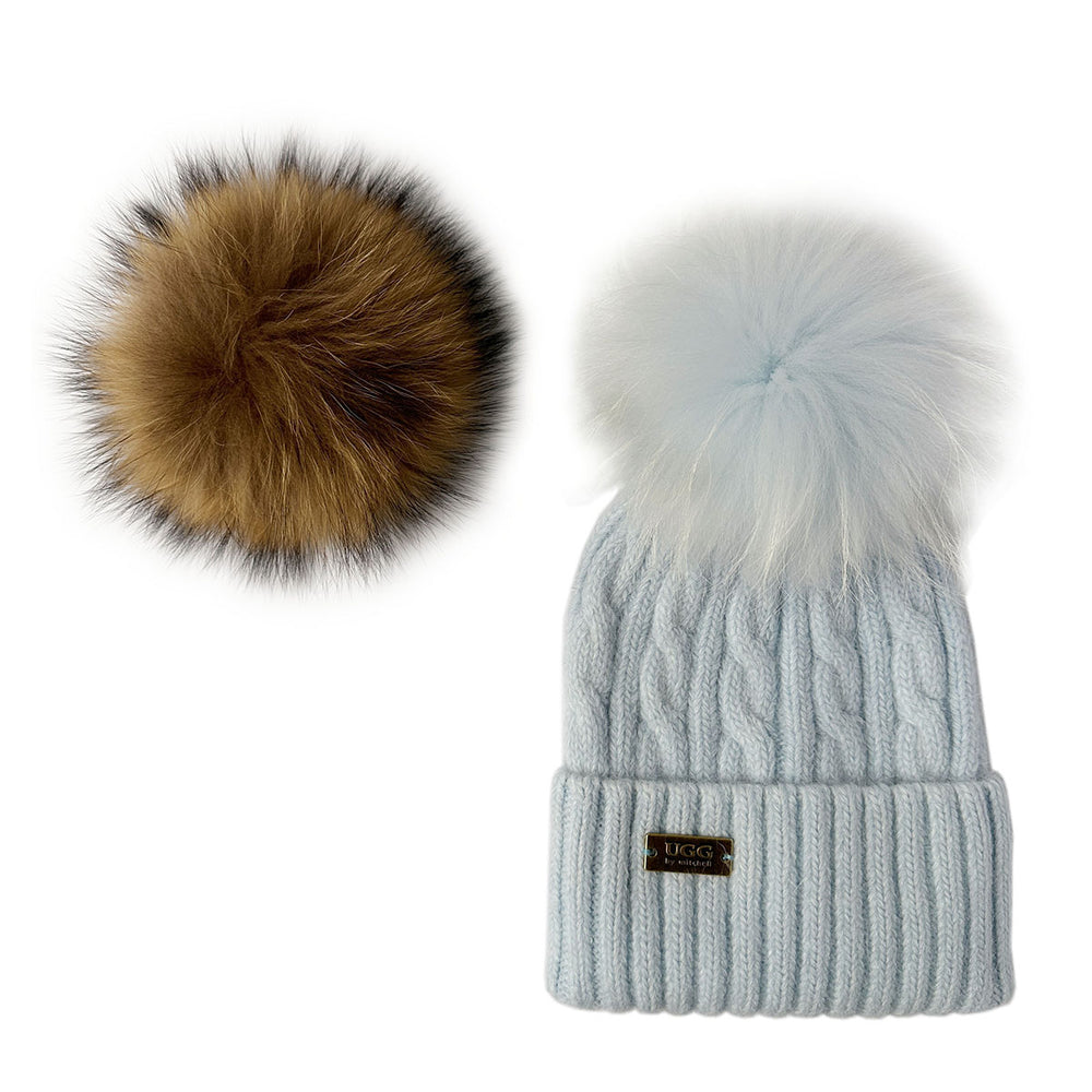 Mitchell-Y Pom Pom UGG Beanies 2P - UGG Specialist Australia