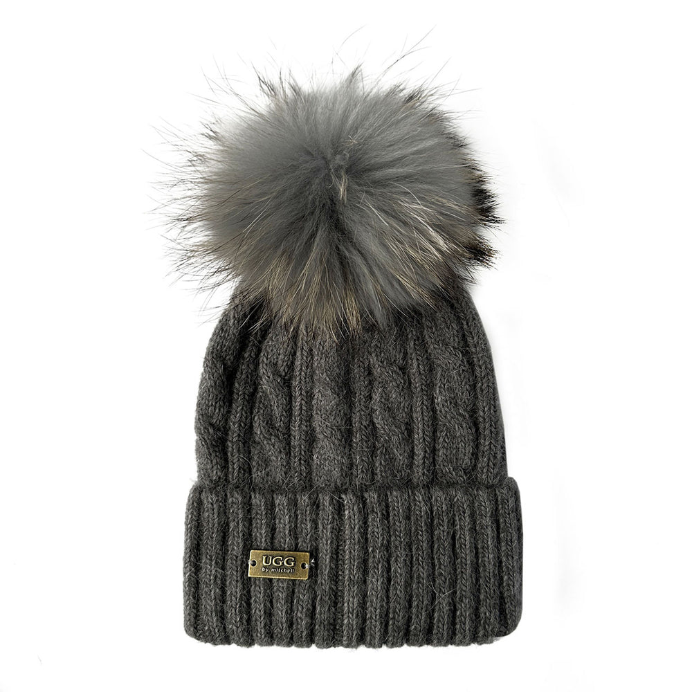 Mitchell-Y Pom Pom UGG Beanies 2P - UGG Specialist Australia