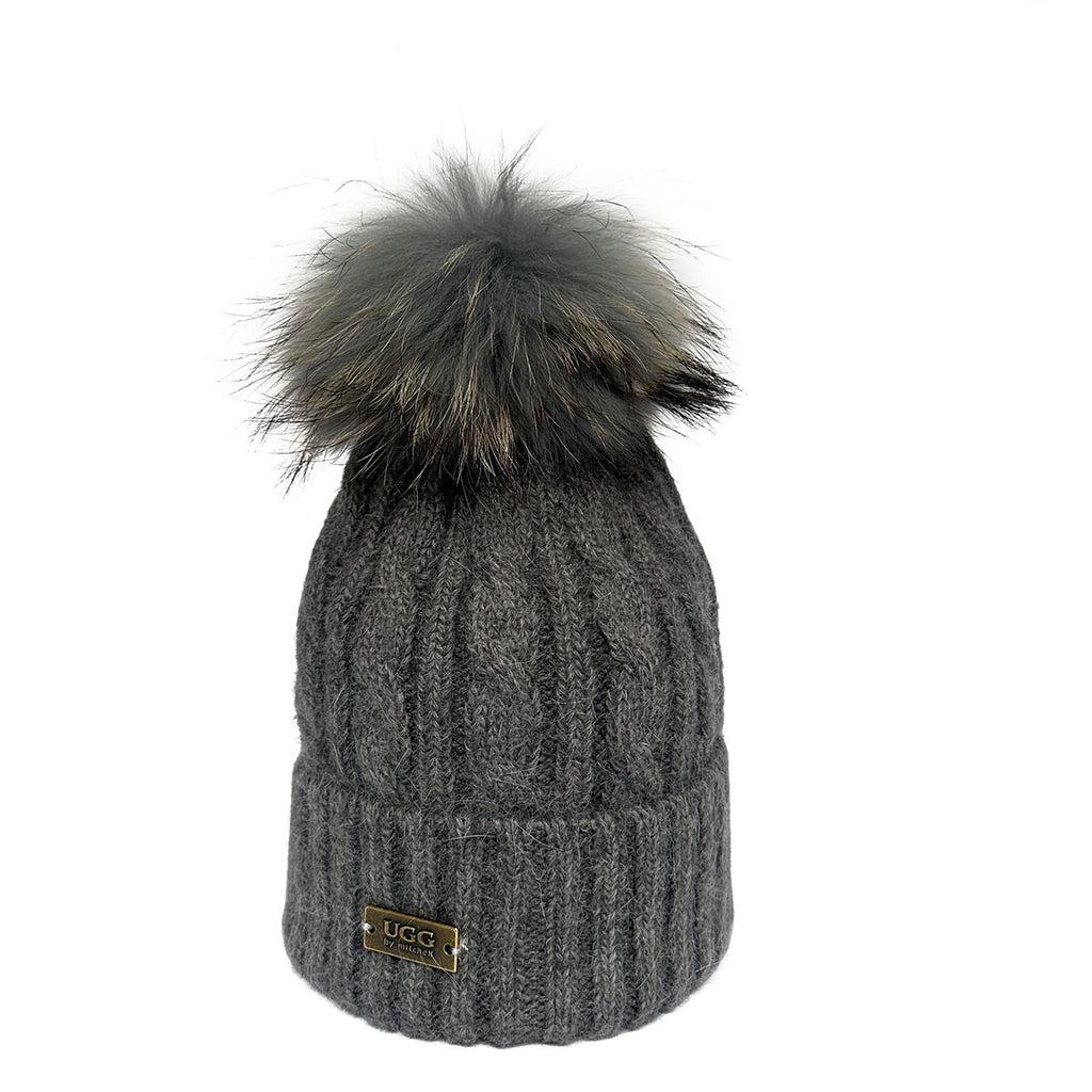 Mitchell-Y Pom Pom UGG Beanies 2P - UGG Specialist Australia