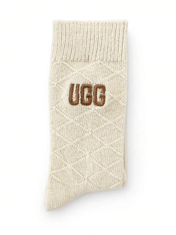 UGG embroidered socks Mitchell-Y White