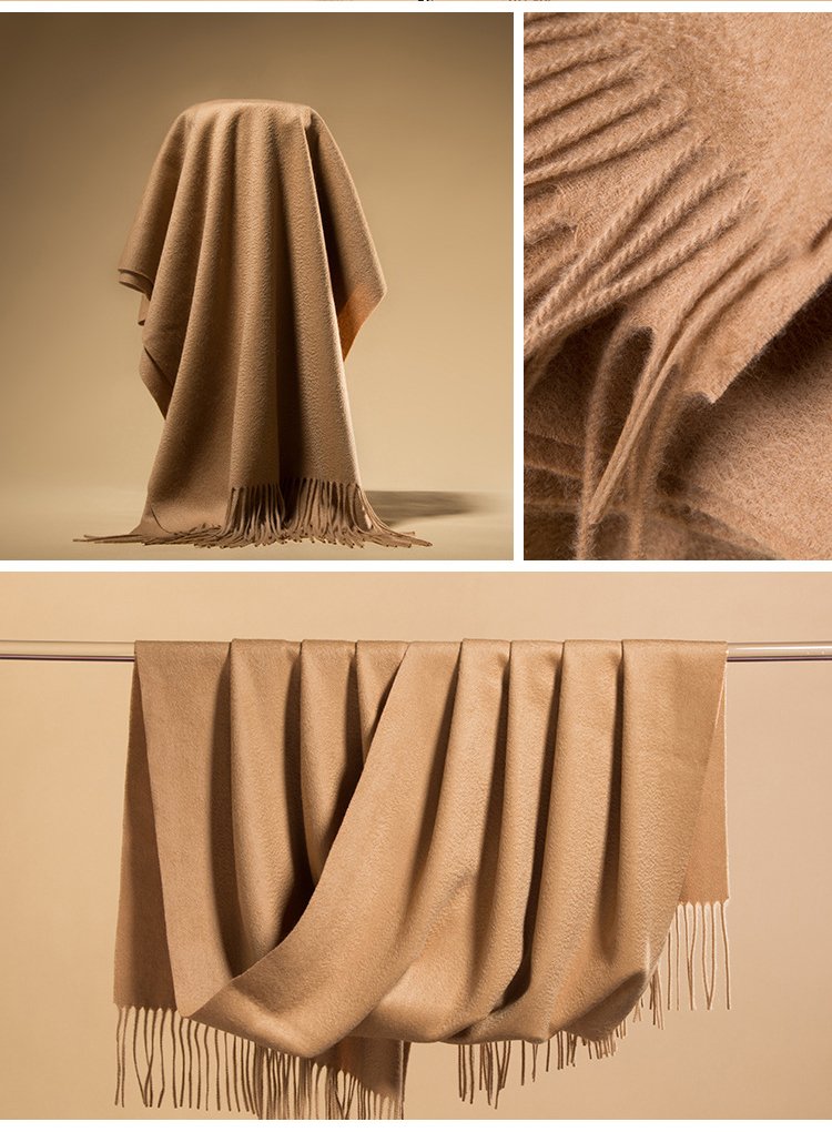 UGG Pure Cashmere Shawl Mitchell-Y in camel detail