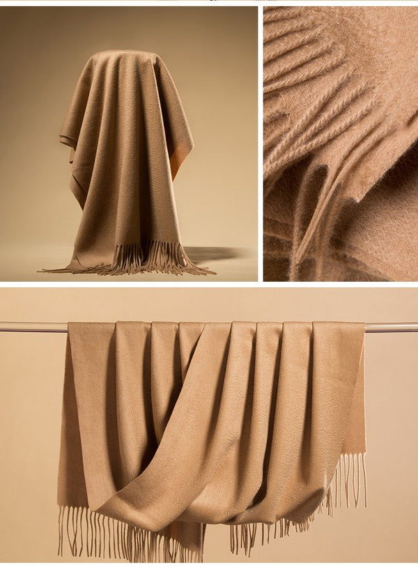 UGG Pure Cashmere Shawl Mitchell-Y in camel detail
