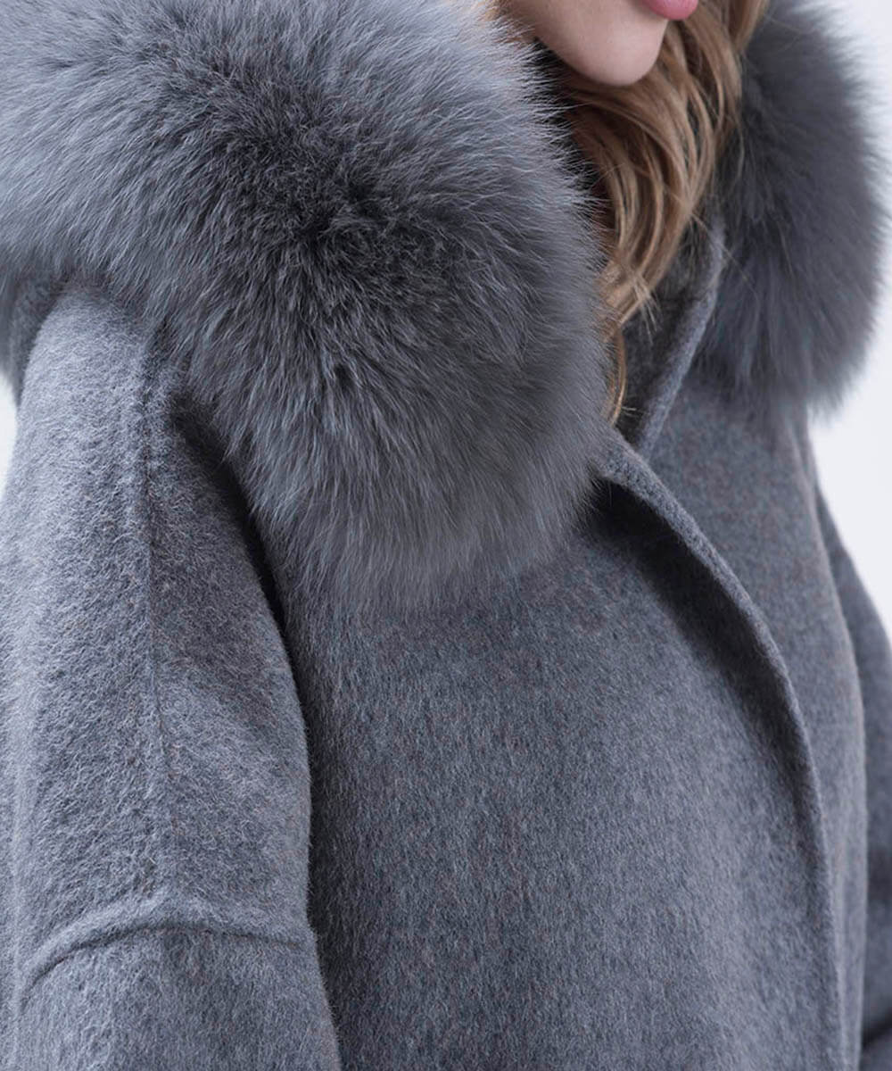 Cashmere Wool Fox Fur Coat - Women - UGG Specialist Australia