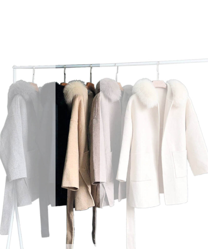 Cashmere Wool Fox Fur Coat - Women - UGG Specialist Australia